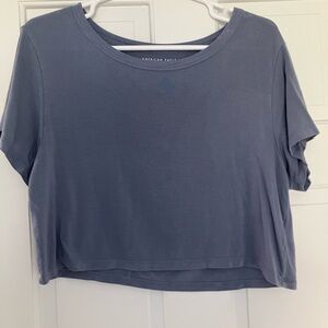 American Eagle Outfitters Slate Blue Crop Top